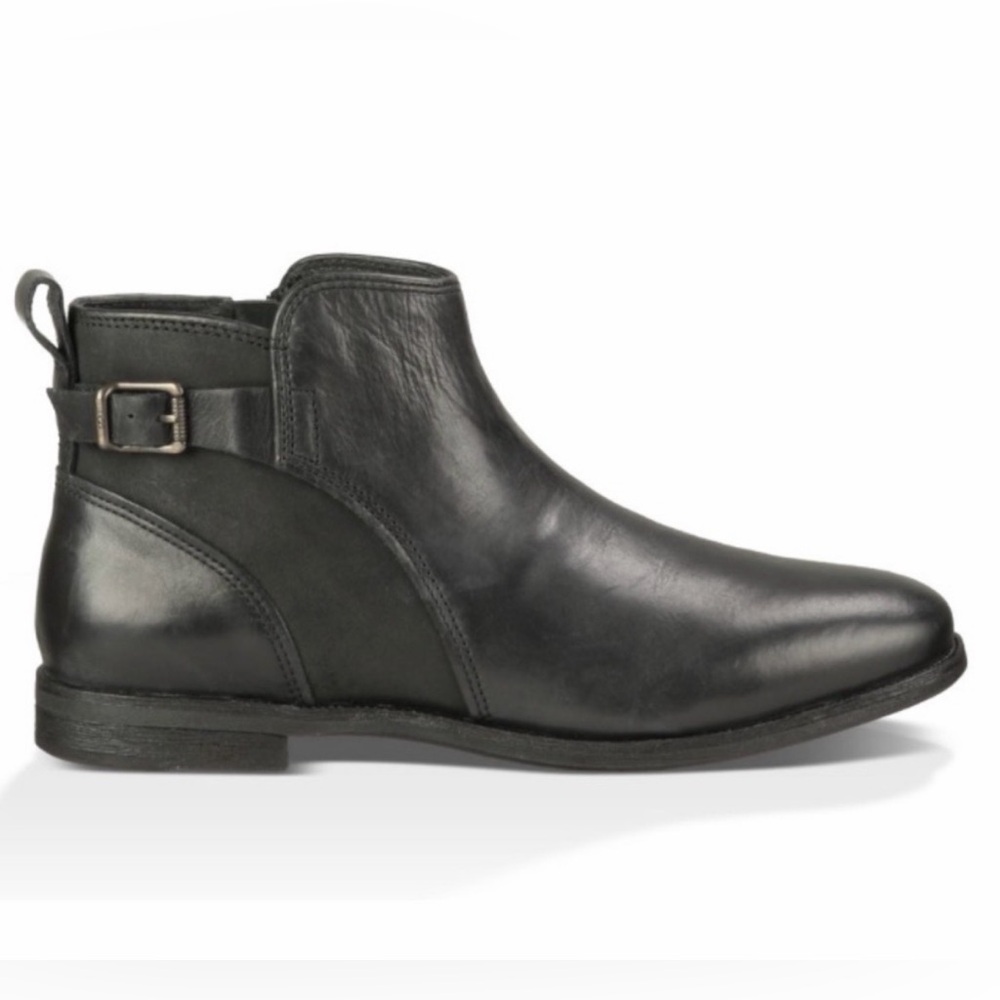 UGG Women’s Black Leather Ankle Booties